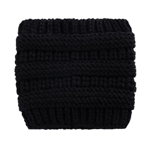 Women Headwrap Ponytail Beanies Hat - Winter Warm Ear Warmer Head Wrap